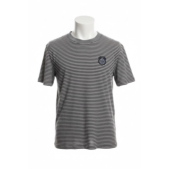 The Kooples Other - The Kooples France T-Shirt Mens Size S Black White Striped Crewneck Crest Patch